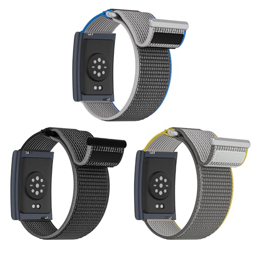Nylon Armband kompatibel mit Amazfit Helio Strap Smart Band Fitness-Tracker Weiches atmungsaktives Textil-Ersatzarmband für Amazfit Helio Strap Smart Band Fitness-Tracker Für Herren & Damen