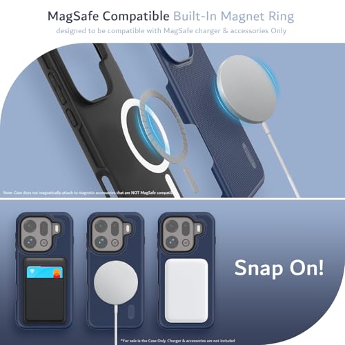 Coque Oppo Find x9 Pro 5G TUDIA MergeGrip MagSafe Étui de Protection Double Couche Bleu Indigo - 3