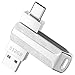 USB Stick 512GB,2 in 1 USB Stick Handy Typ-C & USB-A Flash-Laufwerk Dauerhaft USB-Stikfur Handy für Computer/Laptop/Android, für Fotos/Videos/Musik/Dateien