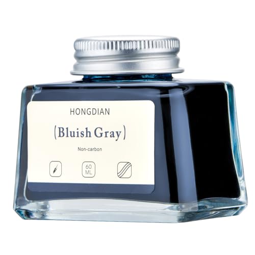 Image of Hongdian Fountain Pen Bottled Ink Bluish Gray, 60ml Fountain Pen Bottled Ink, Non Carbon