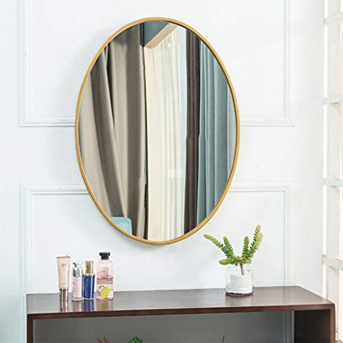Miroir de beauté ovale grand format avec cadre en métal pour chambre - 5