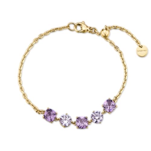Bracelet Brosway doré BIG13 chic pour vos soirées habillées en améthyste