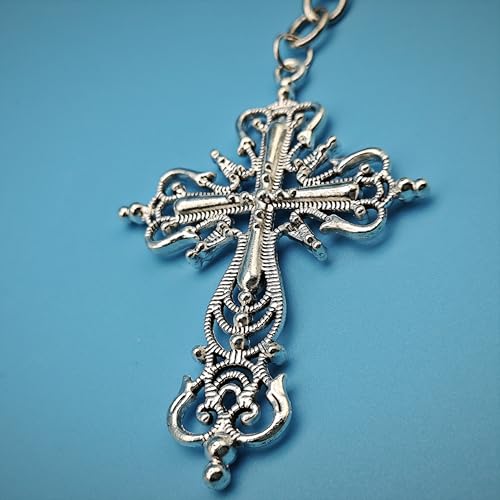 Image of Stainless Steel Christian Cross Keychain, Rust-Proof for Men /Women, Ideal Gift for Baptism /Christmas /Church