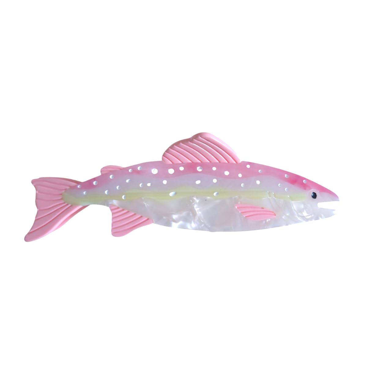 Cute Pink Salmon Fish Hair Clip,Novelty Acetate Claw Clips,Small Hair Clips for Women,Funny Hair Clips,Pink