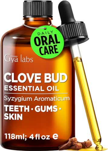 100% Pure Clove Essential Oil - 4 Fl Oz - Clove Oil for Hair Skin Diffuser Aromatherapy & DIY Candle Making Scent