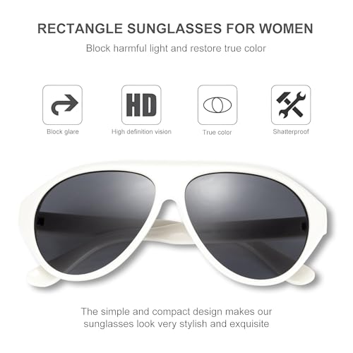 Retro Aviator Sunglasses for Men Women - Trendy 70s Vintage Style,Plastic Frame Sun Glasses3