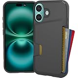 Smartish® iPhone 16 ウォレットケース - ウォレットスレイヤーVol.1 [スリム + 保護] クレジットカードホルダー - 落下試験済み 隠しフリップカードスロットカバー Apple iPhone 16対応 - Black Tie Affair