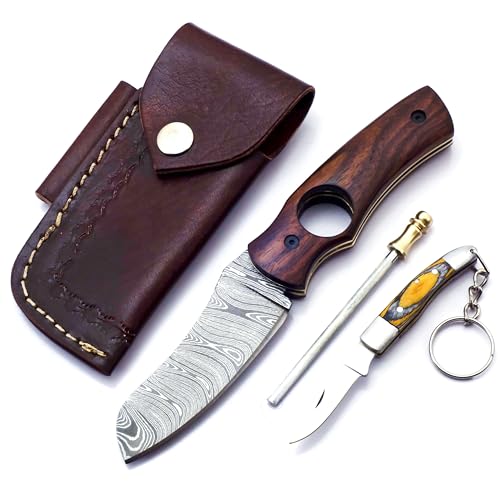 AR Damascus Knife- Custom Handmade...