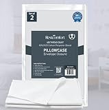 Rest Comfort 2 Pack Pillow Cases with Envelope Closure, 400 Thread Count 80% Cotton 20% Polyester Bl