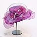 Produktbild Hochzeitshut Frauen Kentucky Derby Hut Organza Hüte Zwei Wear Ways Hutblume Kann Als Kopfbedeckung Dame-elegante Beiläufige Strand-Ferien-Spitze Wide Brim Sonnenhut, Dual-Use Verwendet Werden Kann, 7