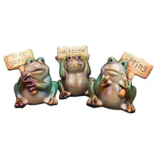 Figurine grenouille amusante en céramique pour égayer votre décoration de maison