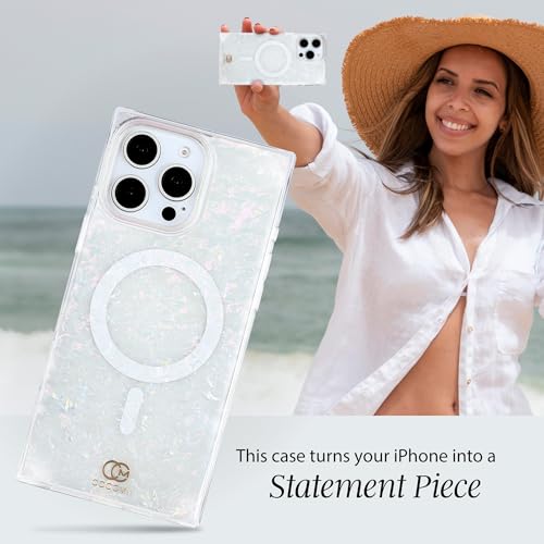 Image of COCOMII Rectangle for iPhone 16 Pro Max Case, Pearlescent Opal