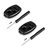 Wevdn 2 PCS Key Fob Case Shell, 3+1 Button NO Cutting Keyless Entry Remote Key Shell, Key Fob Case Replacement for 2003-2012 Accord / 2006-2013 Civic EX / 2009-2015 Pilot /2005-2006 CR-V (2pcs)