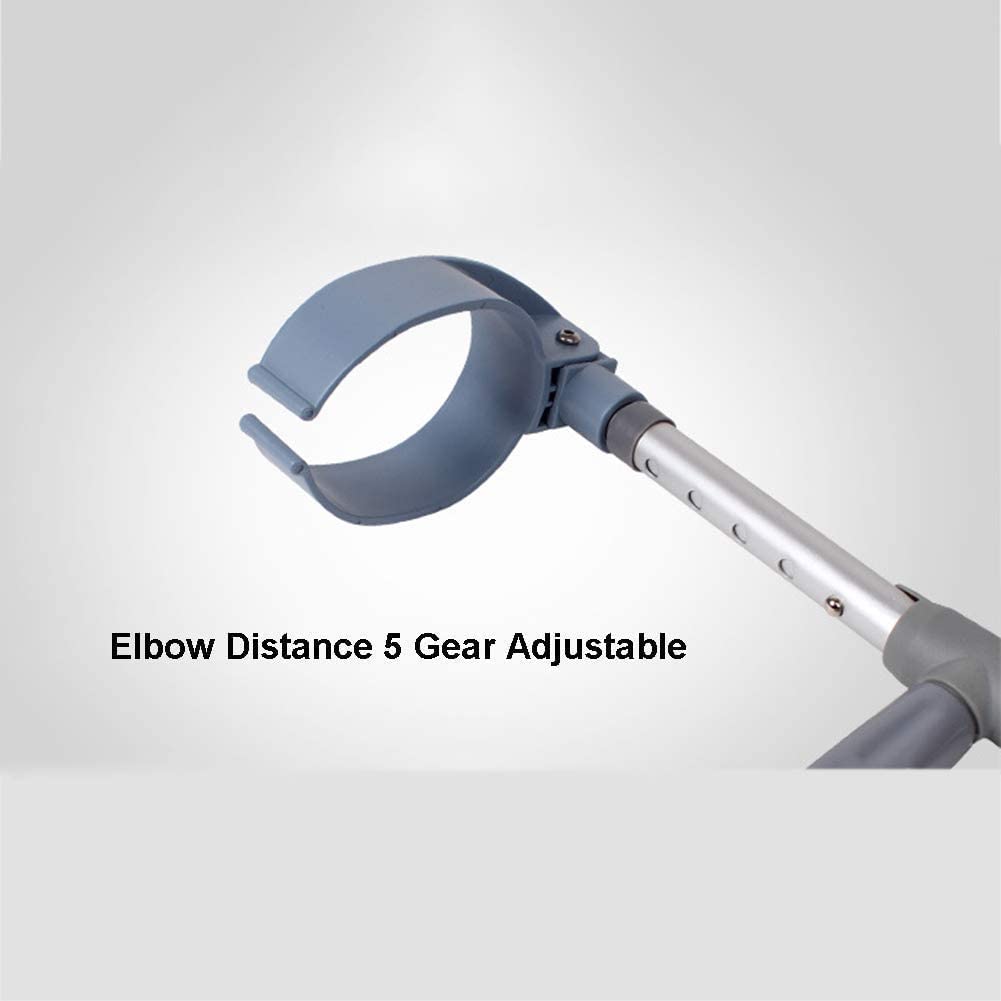 ALEjon Stampelle per avambraccio Stampella per avambraccio Regolabile in Alluminio Regolabile 930-123 mm Maniglia per Altezza da Terra Supporto per Camminata Leggero Stampella per Braccio Leggera