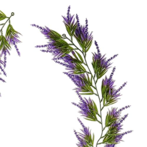 Enredadera artificial de lavanda para decorar cumpleaños y repisas de chimenea 7