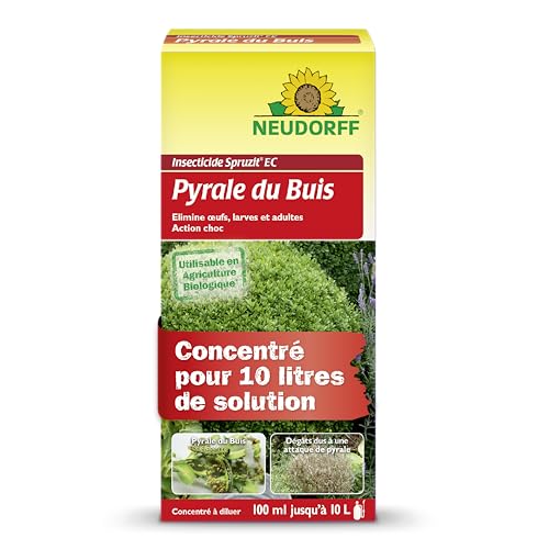 Neudorff Insecticide Spruzit EC Pyrale du Buis - Produit à action rapide contre la pyrale du buis et autres insectes, insecticide concentré pour plantes de...