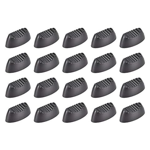 sourcing map 20 Stk. Mischpult Schieberegler Knöpfe Ersatz für Potentiometer Schwarz 24mmx12mmx11mm Cover