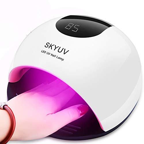 UV Nail Lamp, 80W UV Led Nail Lamp, Nail Dryer Light Curing Lamp with Timer/Sensor for Led UV Gel Nail Polish Nail Art Manicure Tools