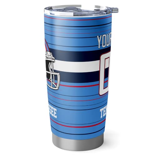 Image of Tennessee Tumbler 20oz Travel Mug Gifts Custom Name Number