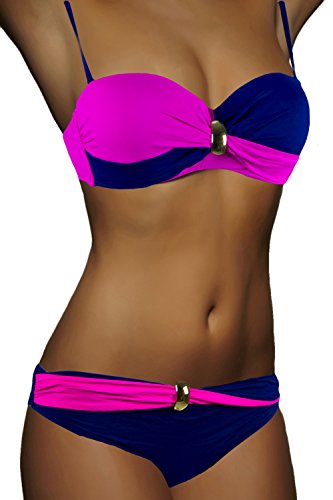 ALZORA Selection - Conjunto - para mujer Dunkelblau-Pink L
