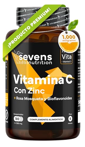 Vitamina C 1000 mg Premium - 180 comprimidos con Bioflavonoides...
