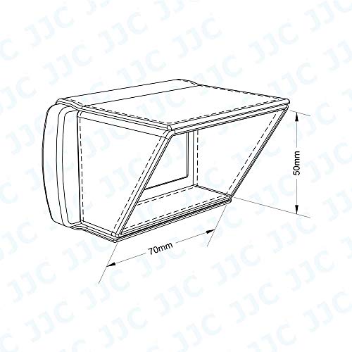 JJC LCD-Sonnenblende für 7,6cm/3'' Bildschirme, ausklappbare DSLR-Kamera und Camcorder, LCD-Bildschirm-Sonnenblende für GH6 GH5 GH5S G9 Canon R10 R 800D 760D 750D, VIXIA HF R500 R400 Sony ZV-1 A7C II