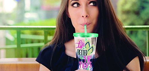 Spoontiques Batman Logo Cup With Straw, Gray #TOP1