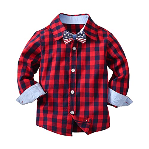Kids Fashion Tops Toddler Boys Long Sleeve Winter Autumn Bow Tie Shirt Tops Coat Outwear For Babys Clothes Plaid