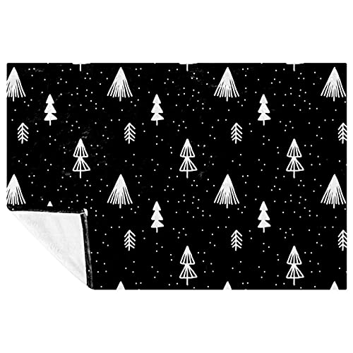 Couverture motifs arbre de Noël, le cadeau idéal pour lit et canapé