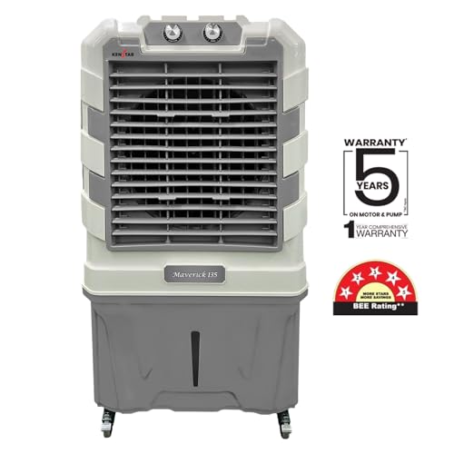 Kenstar Maverick HC 135 L Desert Air Cooler with Honeycomb Cooling Media |5-star BEE Rating | 350 W|Grey view 2