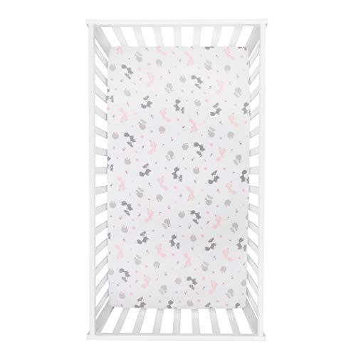 Image of Sammy & Lou Girl Forest 2-Pack Microfiber Fitted Crib Sheet Set, Fits Standard Crib Mattress 28 in x 52 in; Fully Elasticized,