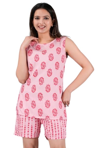 Womens Rayon Tie dye Printed Jumpsuit, Jumpsuit, Walking Jumpsuit, Night Suit for Girls Pink Colour