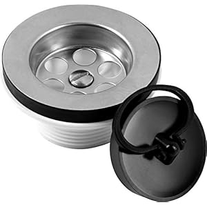 Cornat Ablaufventil für Spültische – 1 1/2 Zoll AG – Mit passendem Ventilstopfen Ø 45,5 mm – Made in Germany Qualität / Ablaufstopfen / Spülbecken-Stöpsel / T352004