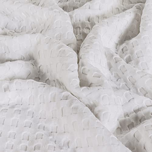Utopia Bedding Cotton Waffle Blanket 300 Gsm (White - 90X90 Inches) Soft Lightweight Breathable Bed Blanket Queen Size Layering Any Bed For All Season #TOP3