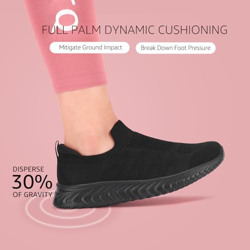 STQ Trainers for Women Slip on Shoes Comfort Walking Shoes Arch