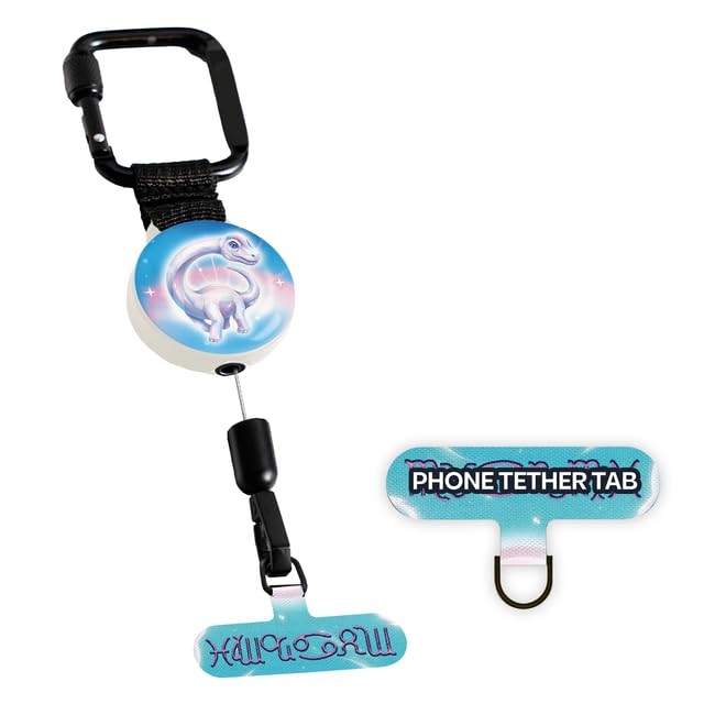 Image of ClutchLoop Retractable Anti-Theft Phone Tether Lanyard Locking Carabiner | Phone Leash with Steel Cable & Tether Tab. Ideal for Festivals, Hiking, Skiing, Fishing & Travel