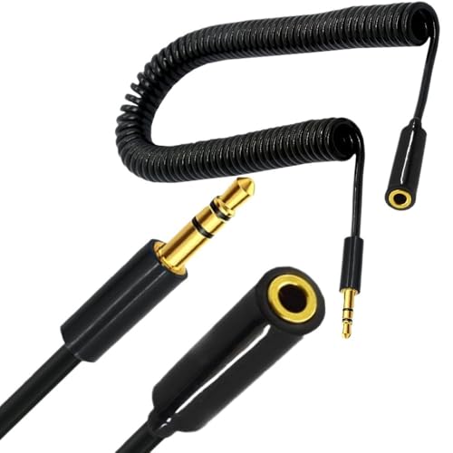 Ja-ck 3.5mm 4�� TRRS to TRRS M to F/M �w�b�h�z�� �X�e���I�I�[�f�B�I AUX �X�v�����O�R�C���h�X�p�C�����P�[�u��((3 Pole) M-F,1m)