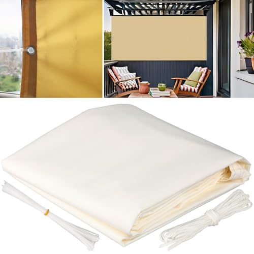 Voile ombrage 2.6x3m rectangulaire blanche avec oeillets et cordons - 8