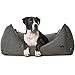 HUNTER Livingston Hundesofa, Hundebett, Strukturstoff, klassisch, M, anthrazit, 80 x 60 x 25 cm