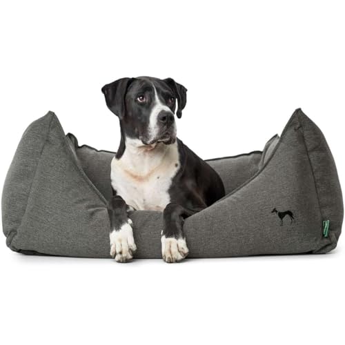 HUNTER Livingston Hundesofa, Hundebett, Strukturstoff, klassisch, L, anthrazit