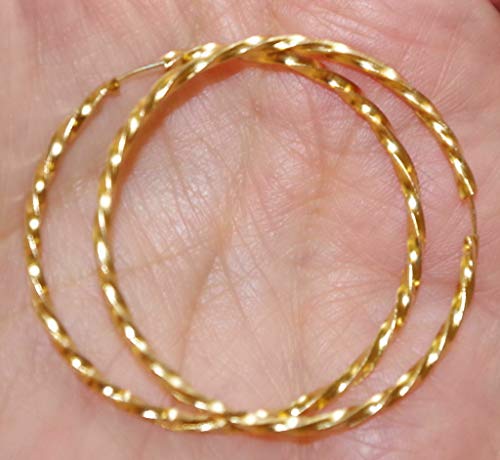 14K Gold Filled 28MM Hoop - Handmade - Earrings Set of Hoop Earrings- Bridesmaids Gift - Swirl Hoops - Gift