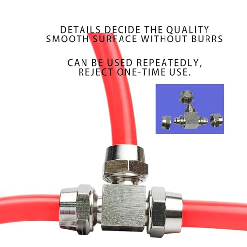 Conector neumático KL-PE12 en T con bloqueo de cobre 4