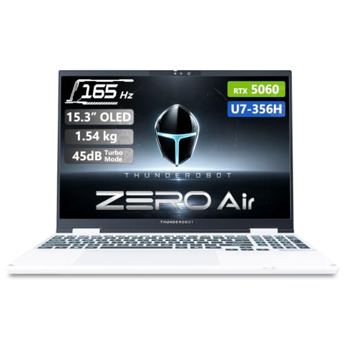 Image of Thunderobot Zero Air 15 Ultra 7 356H RTX 5060 Gaming Laptop (White, 32GB RAM | 2TB SSD)