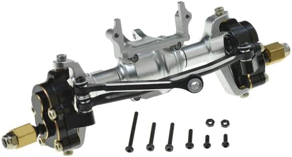 Aluminum Complete PRE-Built Rear AXLE Set for FURITEK Cayman PRO V2 4X4 Spare Part - Remote Control Car, RC Cars, RC Crawler 1/18 Upgrade Parts (HELIIDRECT) (Front)