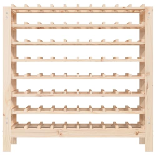 Soporte para botellas de madera sólida 80 botellas miniatura 5