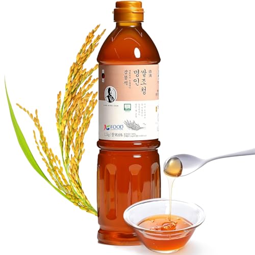 Kfood Korean Food Kang Bong Seok, Master Organic Rice Jocheong I Korea Food Master I Sugar Free Sweetener I Rice Syrup I Grain Syrup I Barley Malt Syrup I Cooking Sauce Seasoning I Pancake Syrup I 46Oz