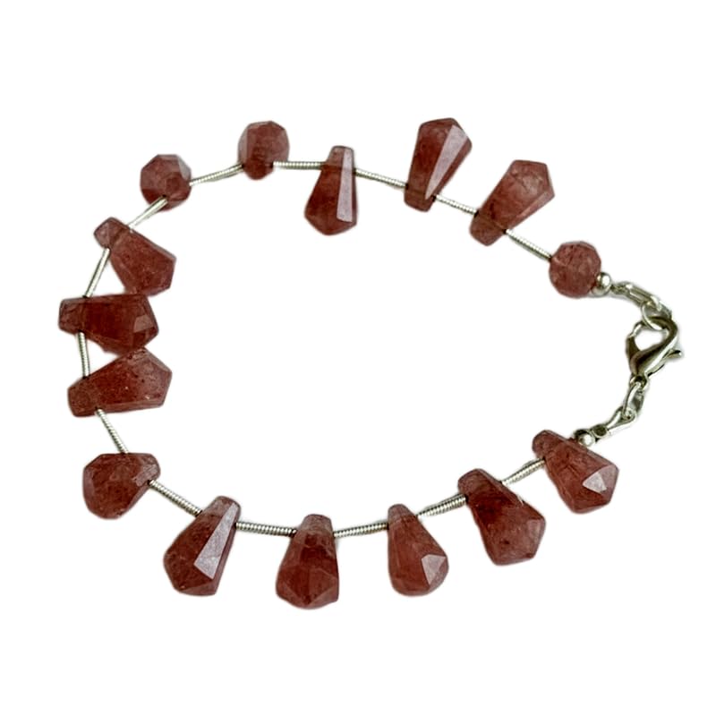 Bracelet quartz cerise naturel empilable pour sublimer vos tenues d'été