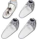 EHERDM 2Pair Barber Shoe Covers Clear PVC Overshoes Protective Hair Dye Shoes Cap Reusable Shoes Cover for Barbershop Salon Hairdressing Protector for Hair Stylist Colorist