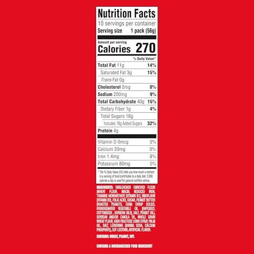 Image of NUTTER BUTTER Peanut Butter Sandwich Cookies, 10 Snack Packs