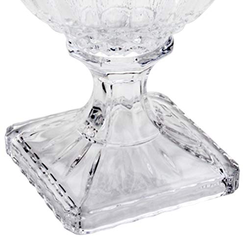 Potiche com Pé de Cristal Brandon Lyor Transparente 38.3 cm